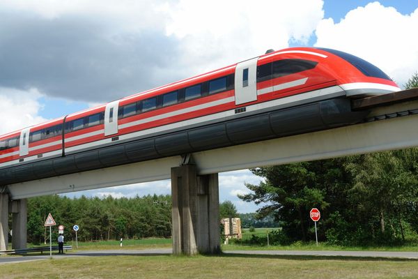 Transrapid series 09 vehicle at the Emsland Test Facility