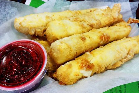 Some mozzarella "logs" for dipping in melba.