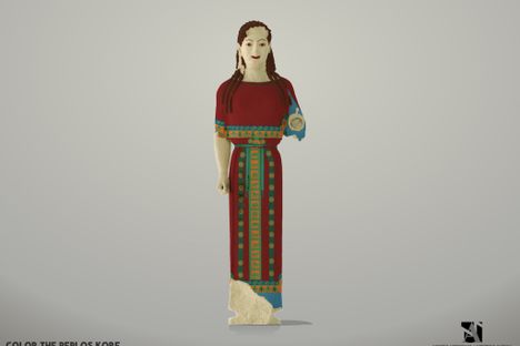 Many people don't know that classical statues were once painted with bright colors. The Acropolis Museum designed a game to help children imagine what they looked like.