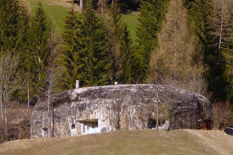 A tank barrier on the Alpine Wall
