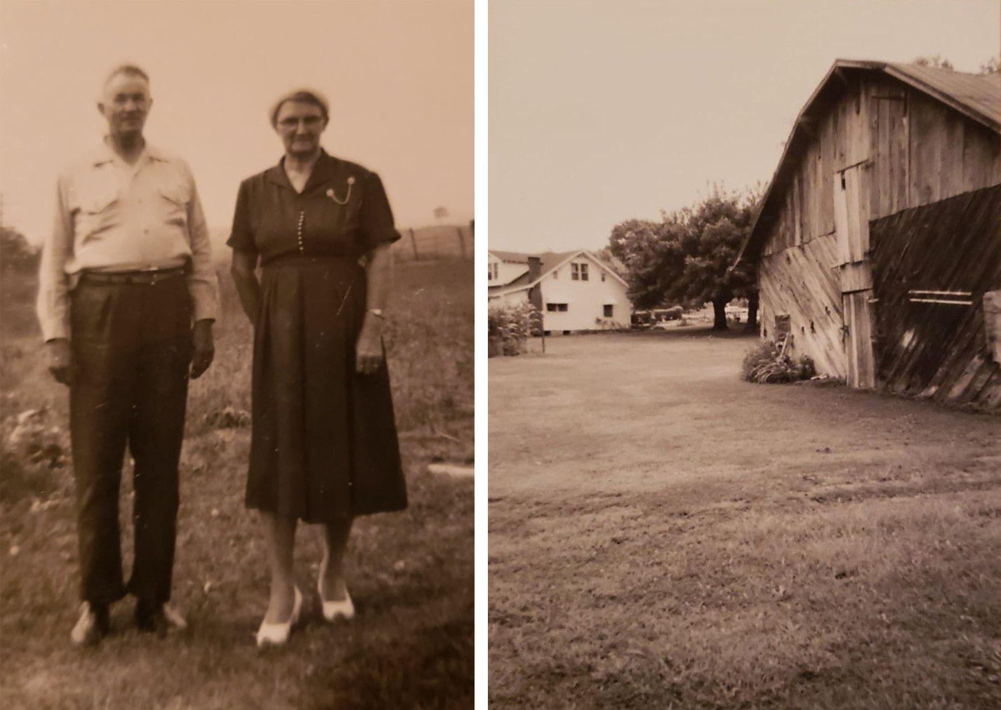 Milton's great grandaddy & grandma Wheatley on the farm (left) and their house (right). 
