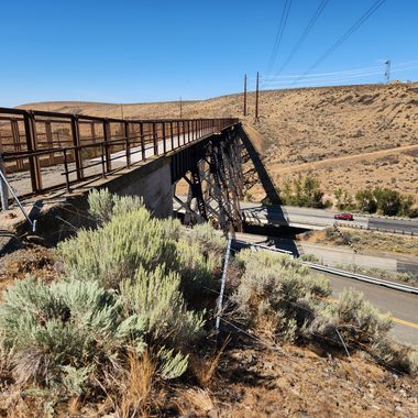 The trestle from off the southeast abutment.