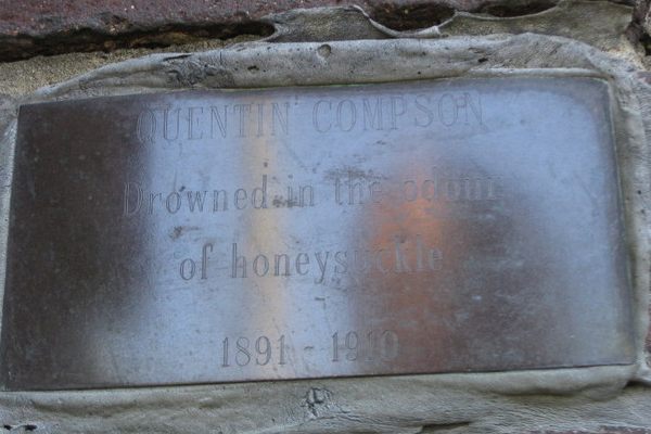 Quentin Compson Plaque