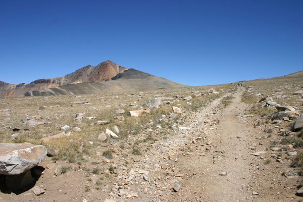Up the trail to White Mountain Peak (on the left).