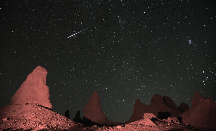 meteorites falling to earth