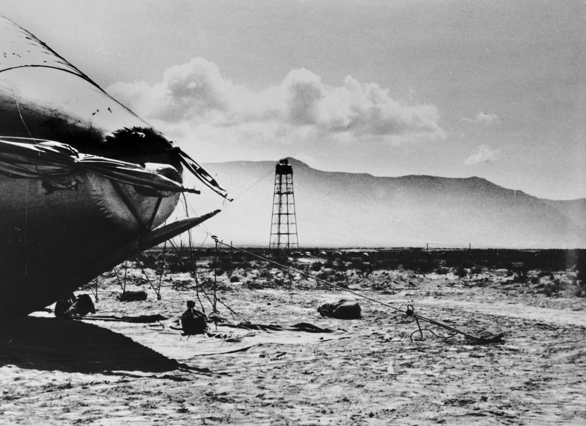The White Sands testing grounds near Alamogordo, 1945.
