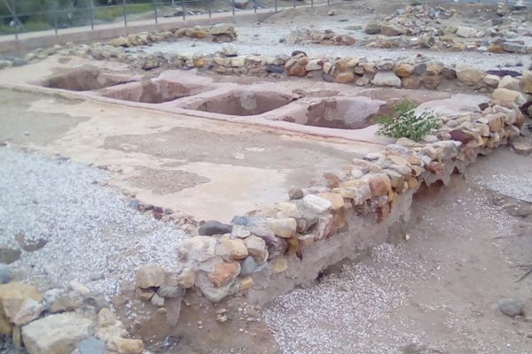Excavated remains, including salting pans at the Villa del Alamillo