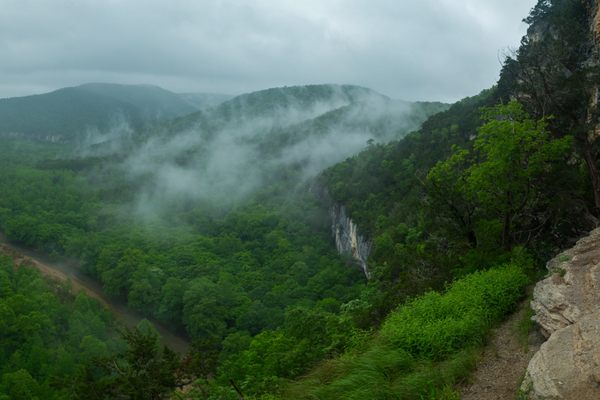 The Buffalo National River in Arkansas, in the path of the solar eclipse.