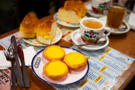 Wash your egg tarts and pineapple buns down with a cup of strong, black tea with evaporated milk.