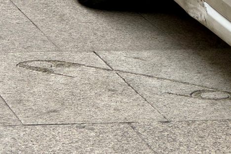 Safety pin on the floor