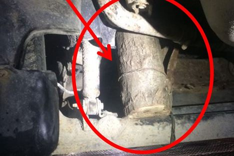 A police photo of the suspect suspension.