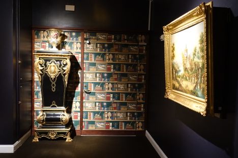 The door into the secret room is built to look like a bookcase.