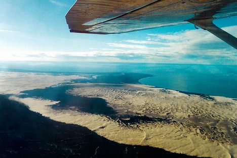 A flyover of the dunes.