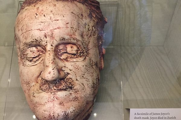 A facsimile of James Joyce’s death mask