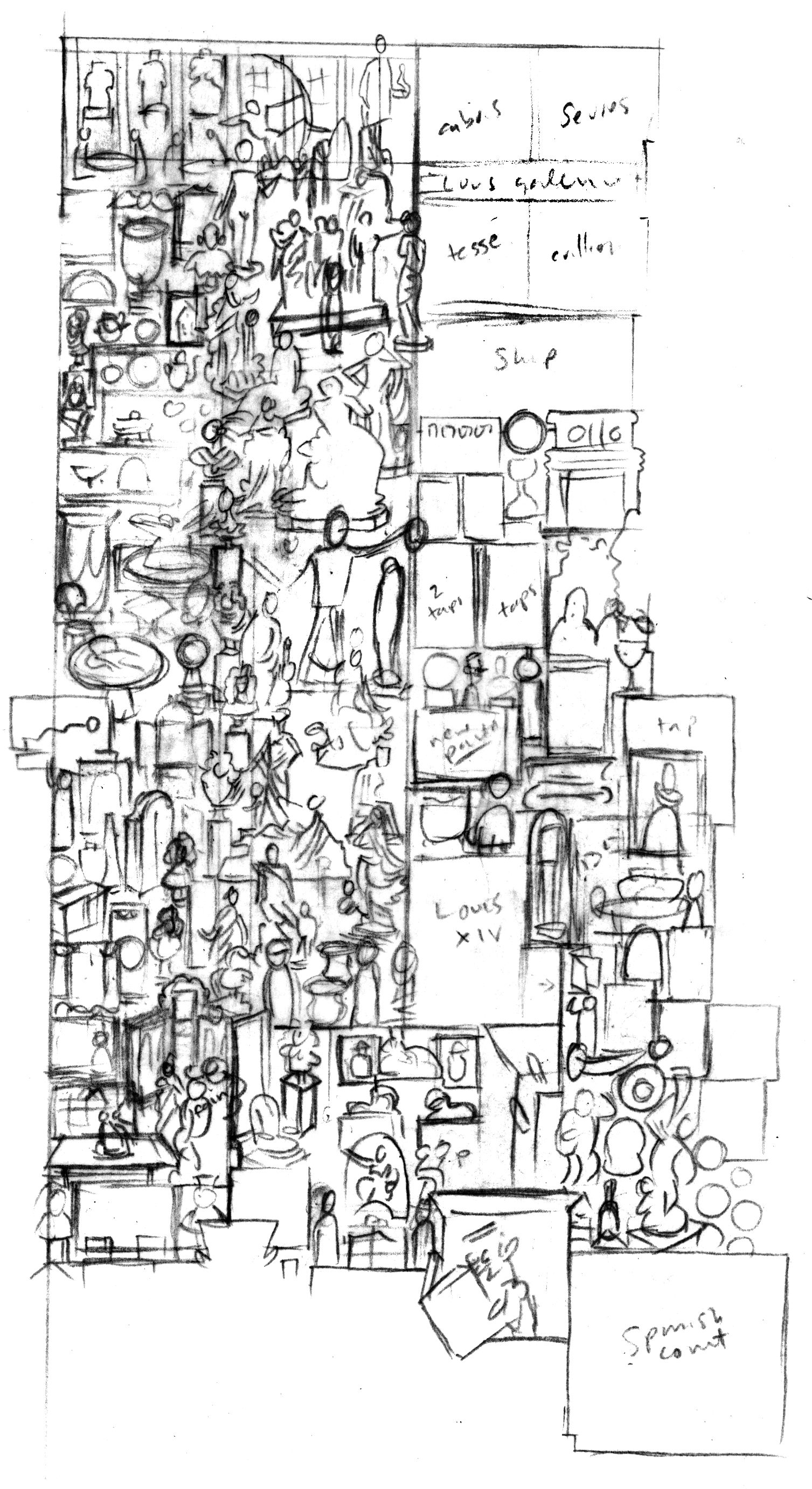 Tiny drawings laid the groundwork for the final explosive scene.