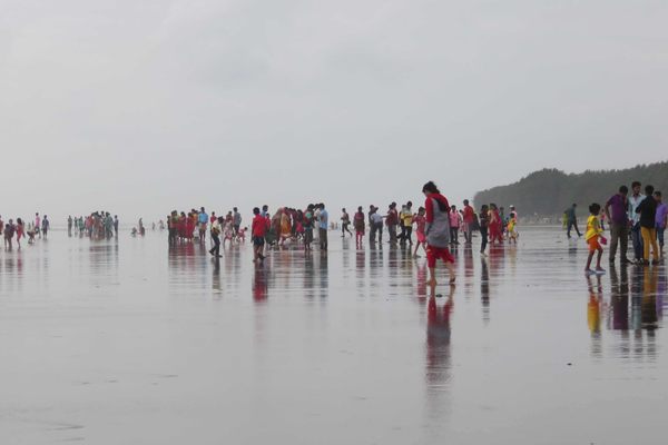 Cox's Bazar Beach by the town of Cox's Bazar.
