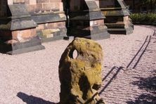 The Bargain Stone stands in the churchyard.