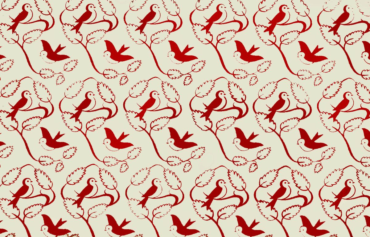 Endpaper of <em>The Red Book of Birds of America</em>.
