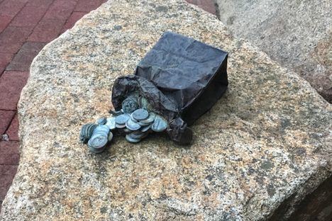 The small sculpture.