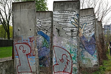 Other fragments of the Berlin Wall are prominently on display, and often decorated with graffiti art.