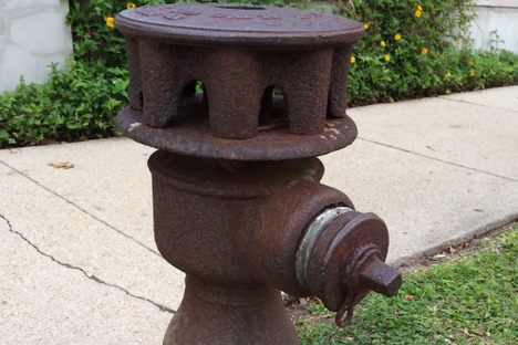 The oldest fire hydrant in New Orleans.