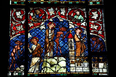 Demons portrayed in the stained-glass windows of Strasbourg Cathedrals.