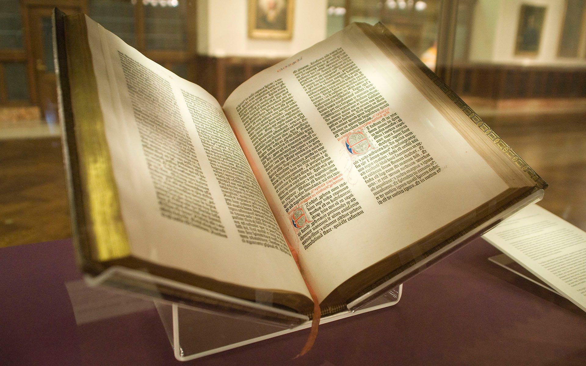 Gutenberg Bible in Lenox Library.