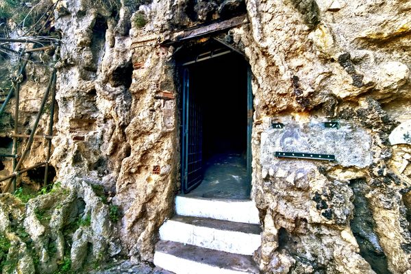 The cave is in a hillside not far from Algeria’s National Library.
