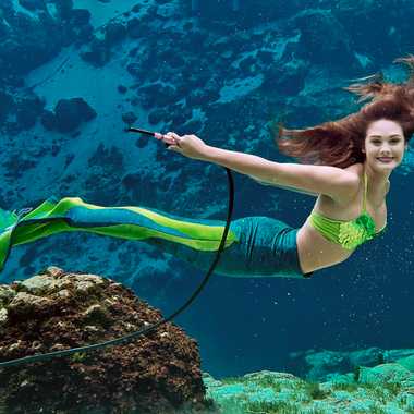 Mermaid Kiyomi at Weeki Wachee Springs State Park.