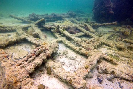 The wreck is just two nautical miles from the town of Sisal. 
