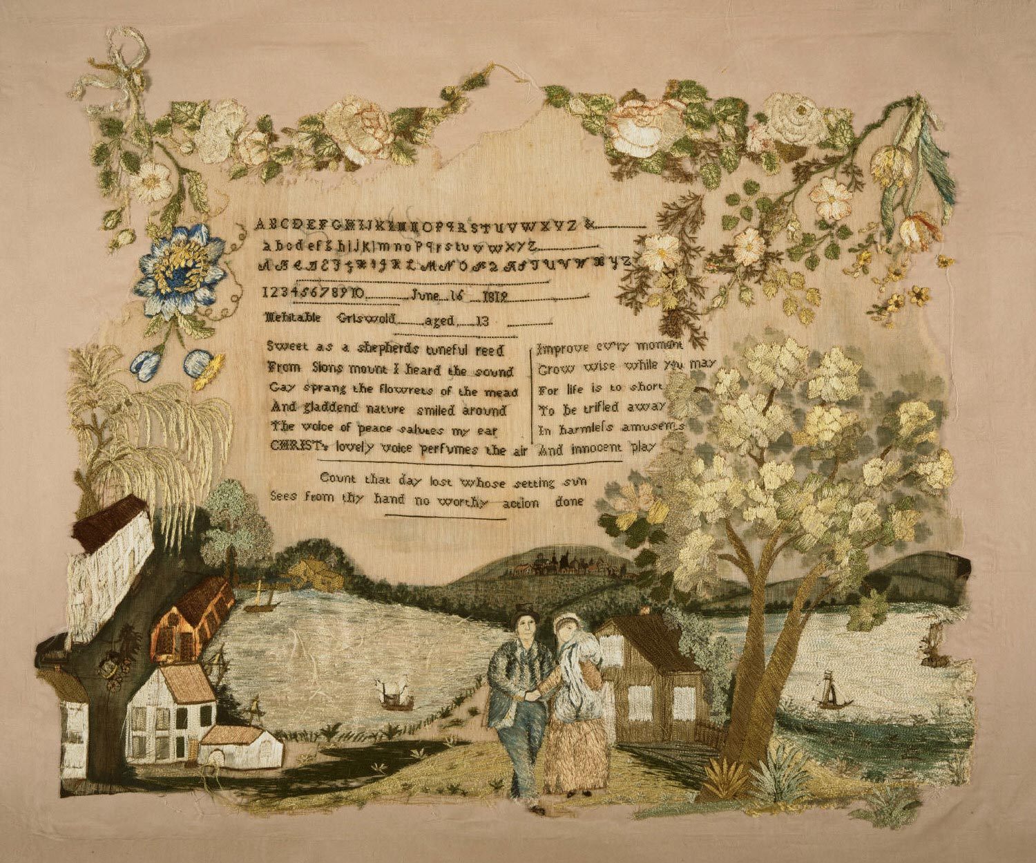 An elegant image, all made of thread.