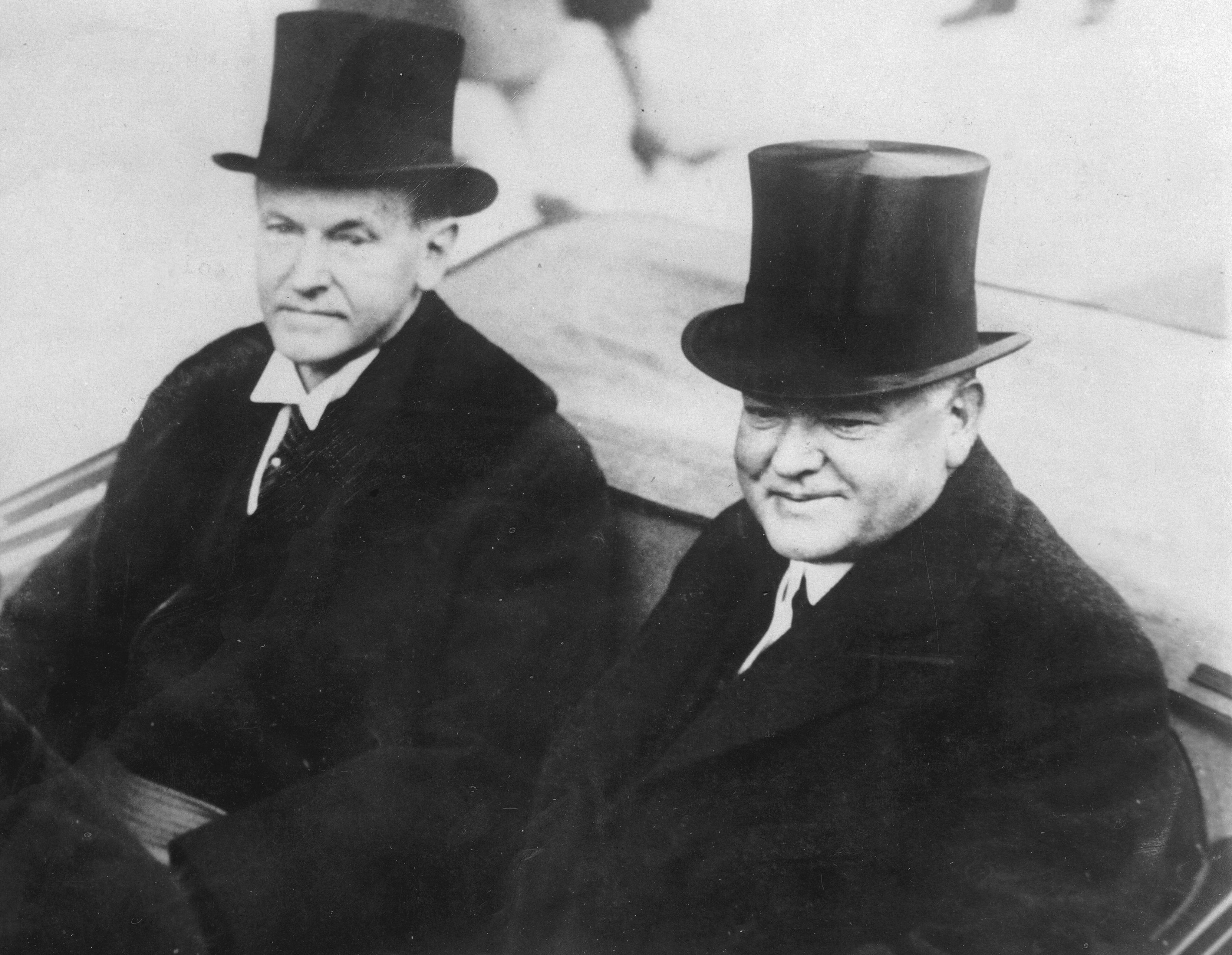U.S. President Herbert Hoover (right), friend to lighthouse keepers.