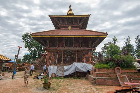 Changu Narayan after earthquake in 2015.
