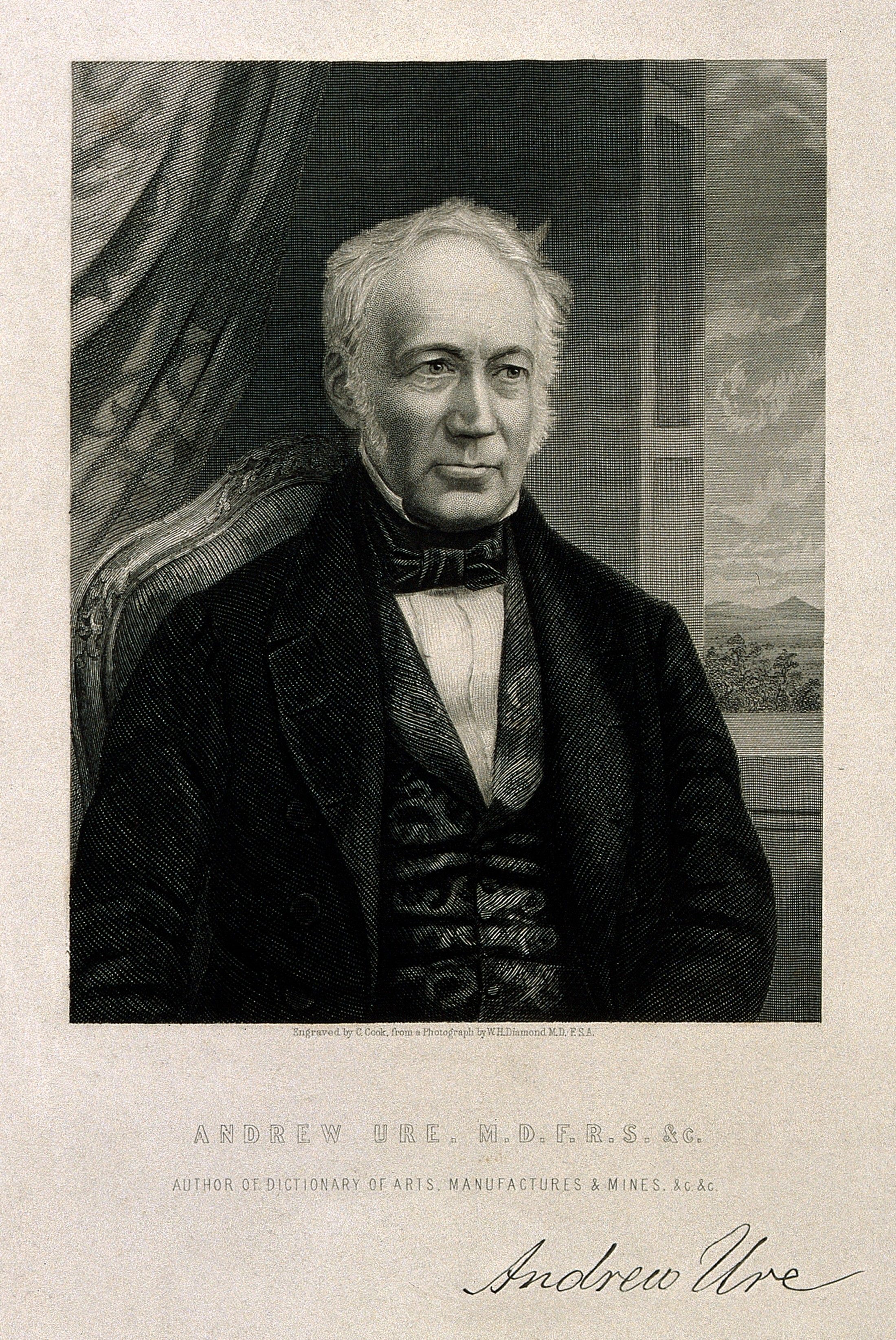An engraving of Andrew Ure.