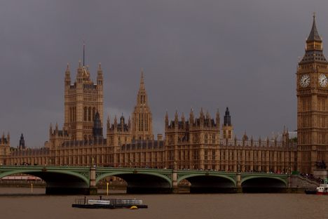 A dreary sky hangs over Westminster.