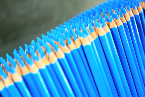Watch Wooden Blocks Transform Into a Rainbow of Color Pencils