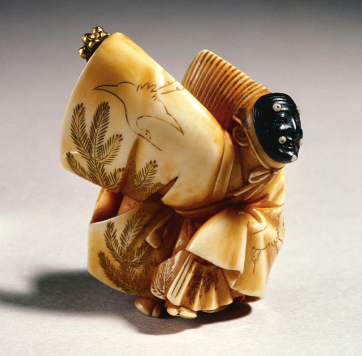 An 18th-century <em>sambaso</em> dancer by artist Hojitsu.