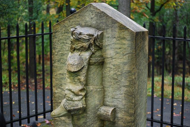 Boots Monument to Benedict Arnold in Saratoga Springs