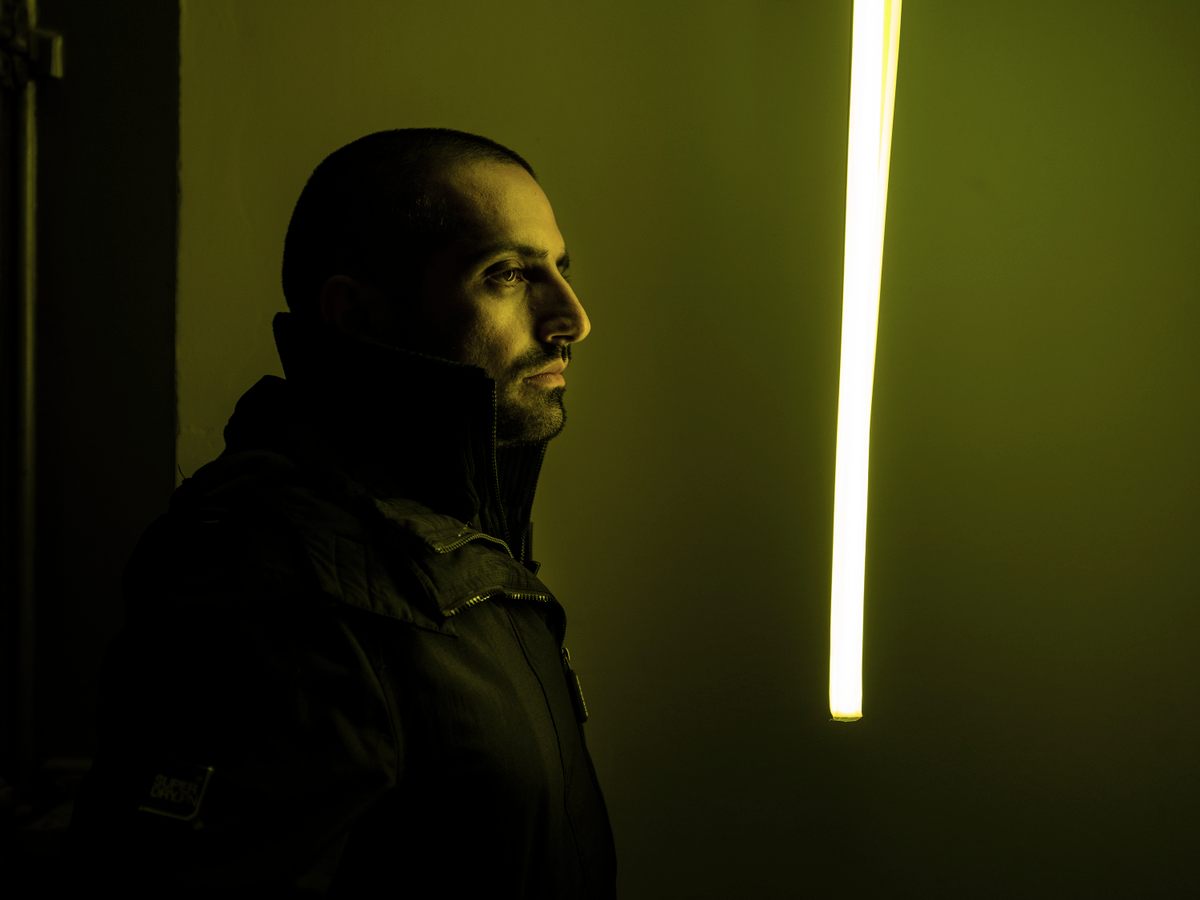 Yad Deen, born in Iraq, raised in London, in the old cigarette factory that he and other artists have converted into a creative hub.