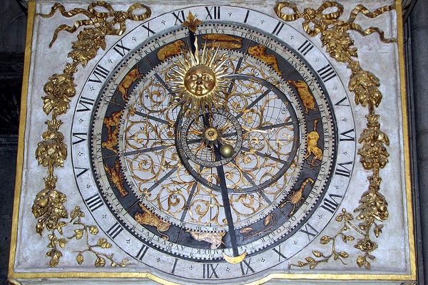Dial of Astronomical Clock of Lyon.