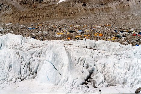 A base camp on the Nepalese side of Everest. 