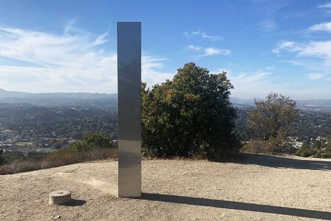 One of the subsequent 2020 monoliths, in Atascadero, California.