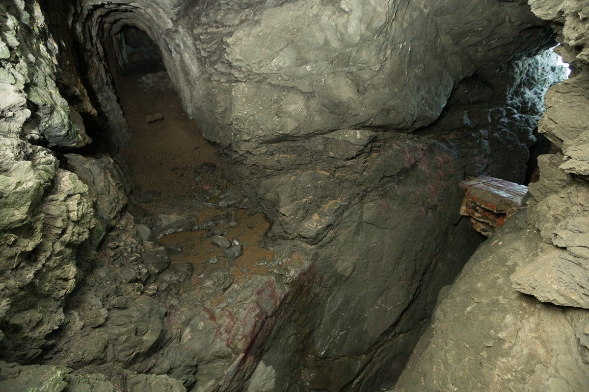 The tunnel’s clear sections were at tall enough to walk through.