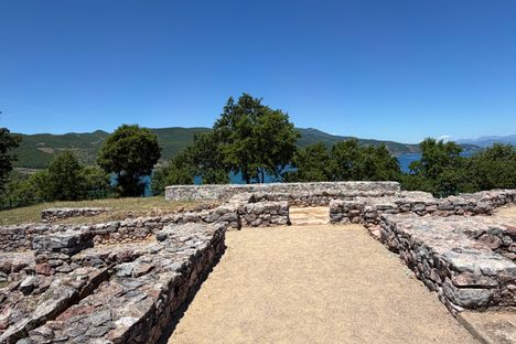 Basilica foundation. Plastic cover visible at the edges. 