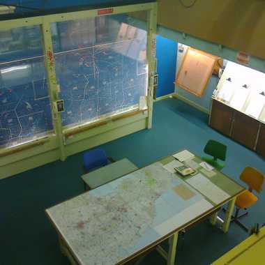 Secret maps of the UK in the Control Room.