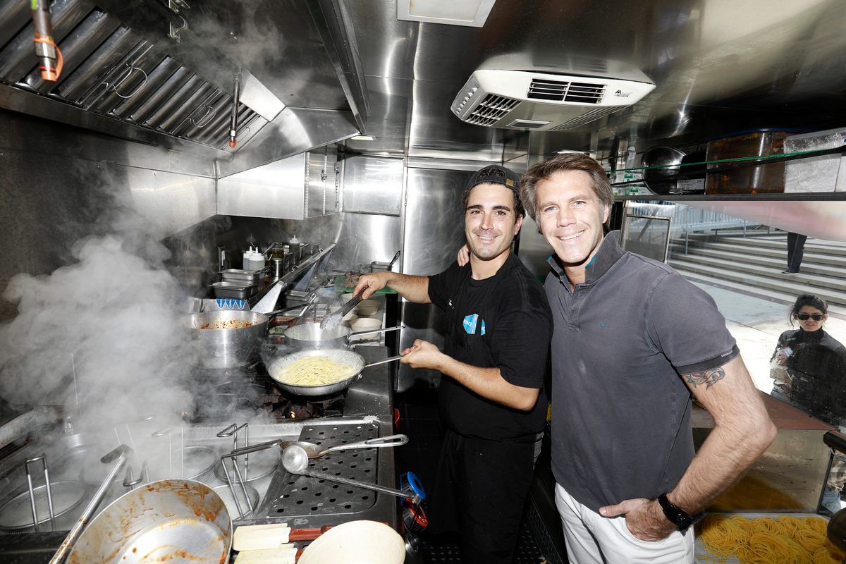 Filiberto with chef Generoso Celentano in the most elaborate food truck in L.A.