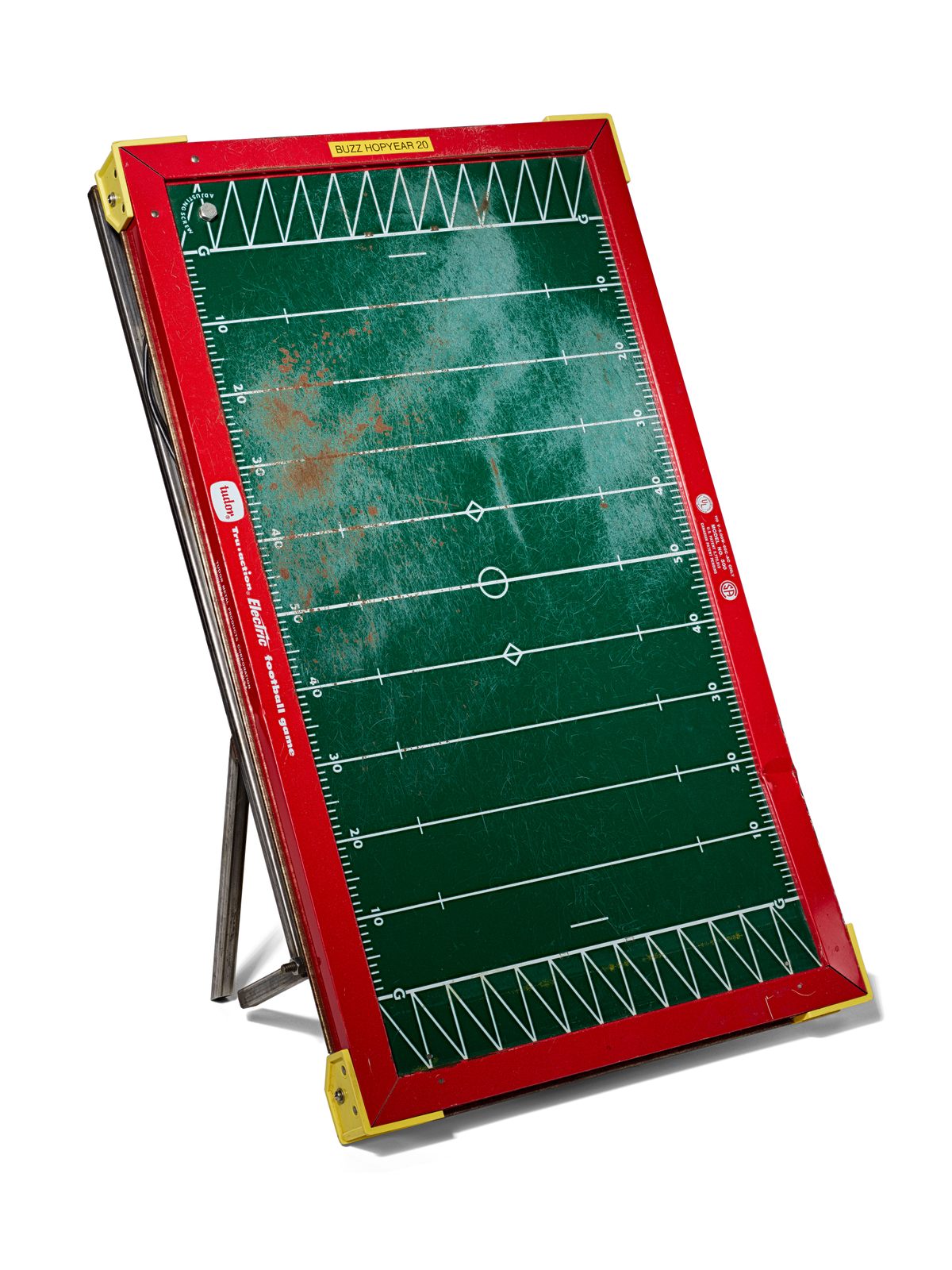 Sam Calagione, founder of Dogfish Head Craft Brewery, used this vintage vibrating football game to invent the brewing technique of continual hopping in 1999. It's now at the National Museum of American History.
