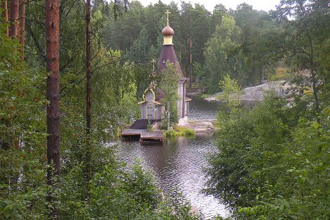 Church of Andrew the Apostle, through the trees