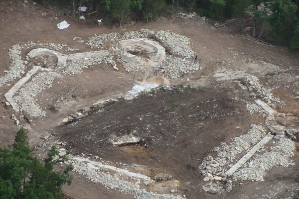 Helicopter view of the site in 2010.