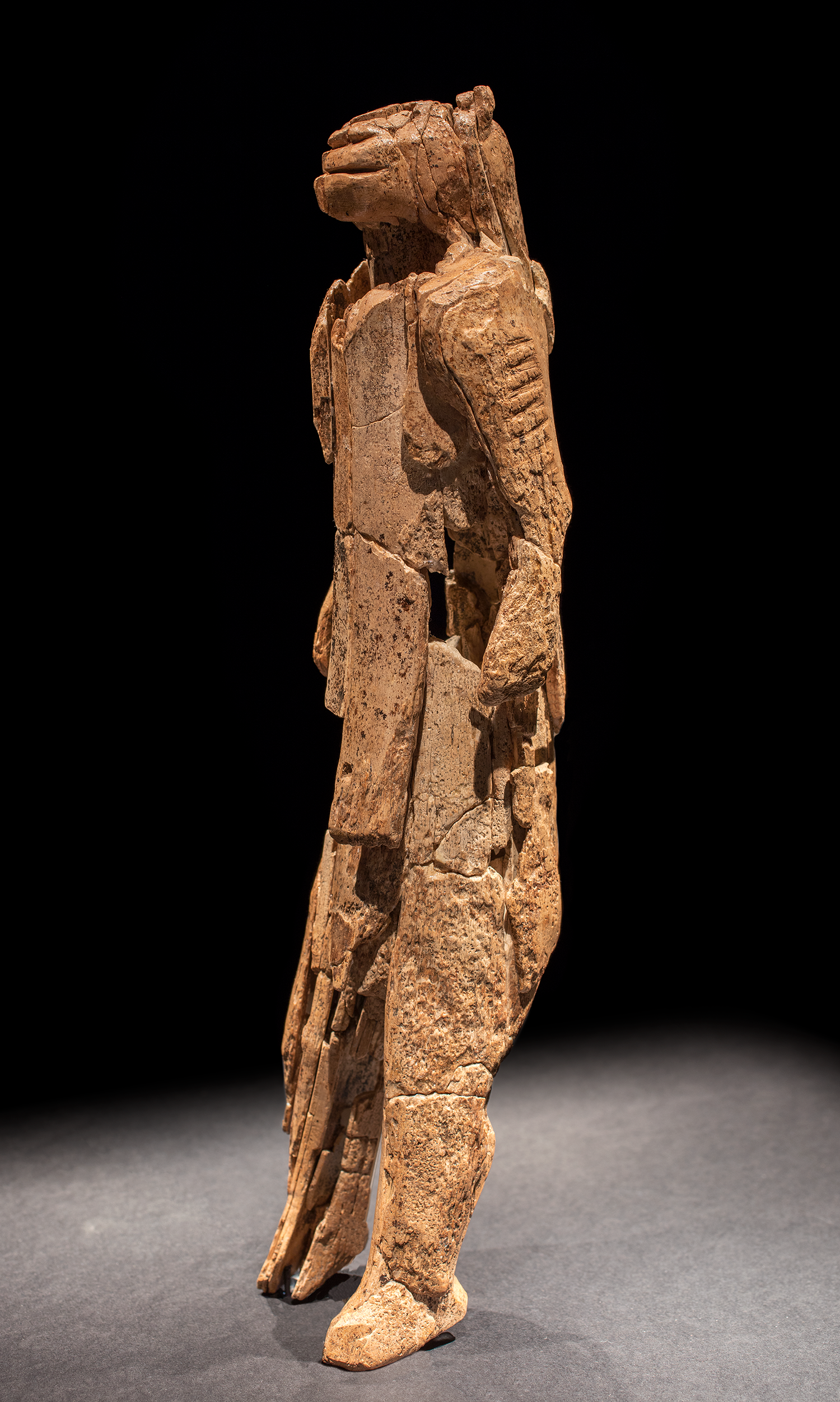 The world's oldest sculpture, the Lion-Man of Hohlenstein-Stadel Cave in Germany, dated 38,000 B.C. This is now thought to be an early rendering of the "Leo" zodiac sign.